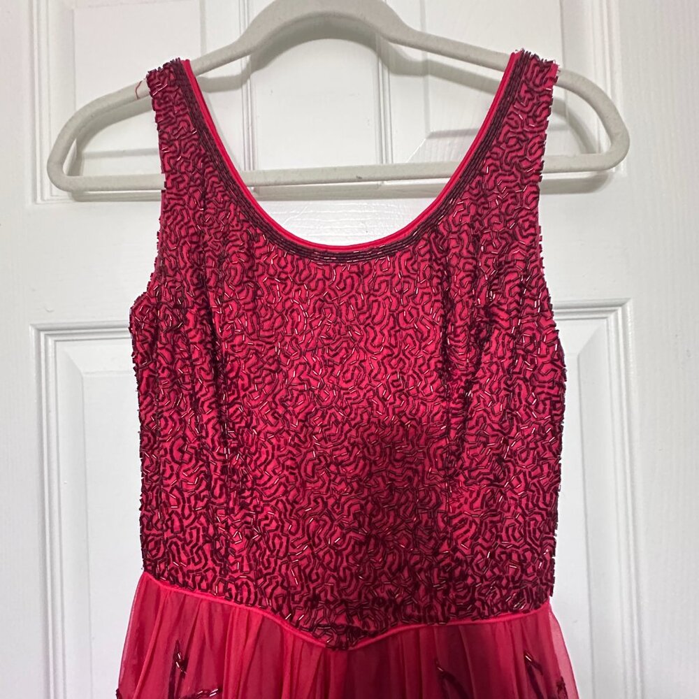 50’s Vintage Beaded Dress Size 0 - Picture 2 of 11